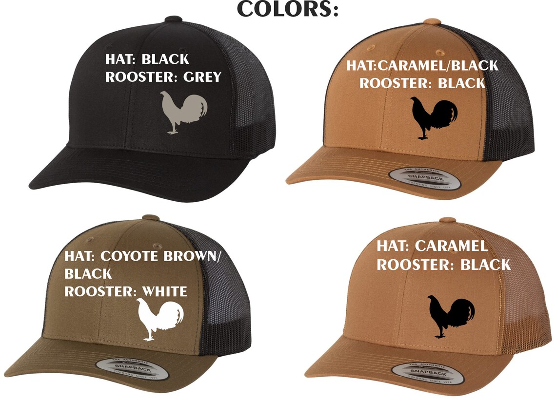 Rooster Cap Hat Gallo Trucker Hat Baseball Cap Etsy