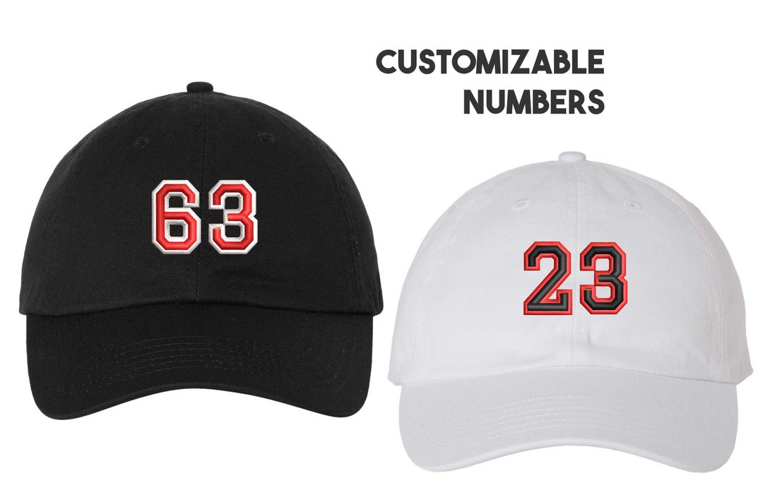 Number Hat, Baseball Hat With Number, Custom Dad Cap, Personalized Sport Hat, Jersey Number Etsy