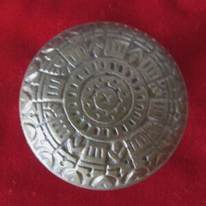Unusual cast bronze vernacular design, made by Petersborough Lock C 1897. Price is per ONE door knob