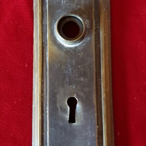 Nice, pressed brass Victorian back plates, c. 1890. Patina could easily be buffed up. Price is per backplate