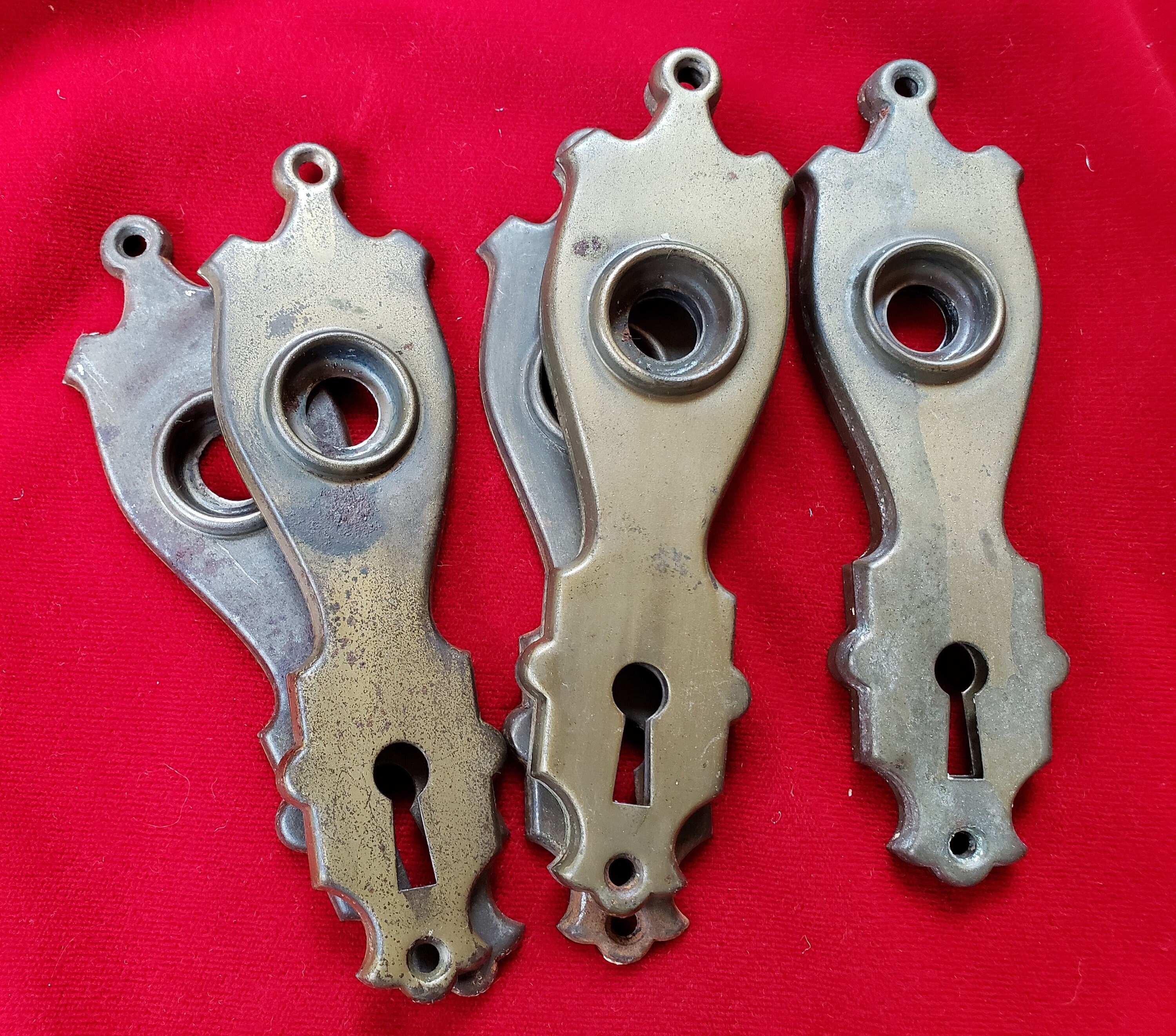 Lovely small metal door knob back plates free shipping Etsy