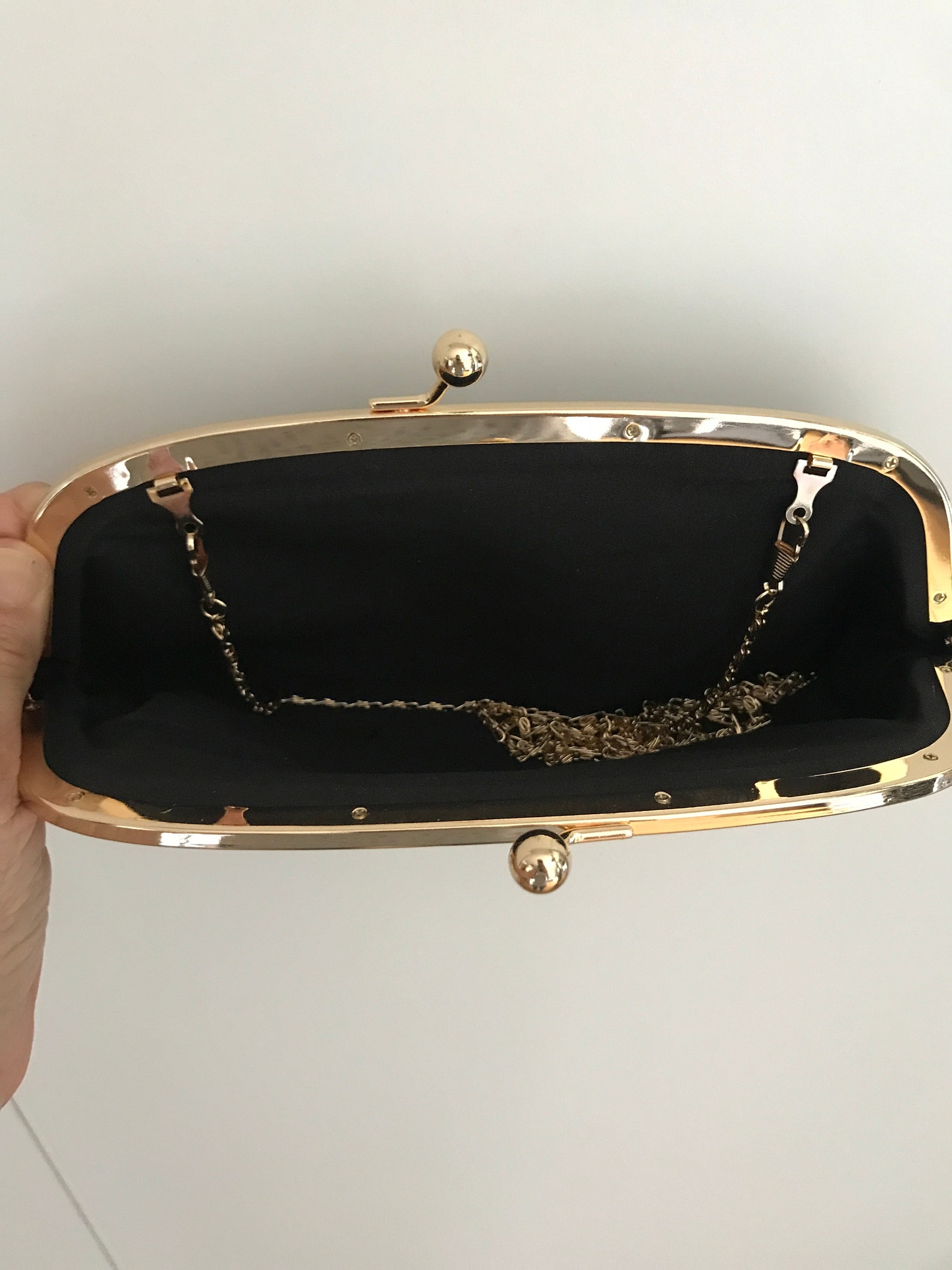 black prom clutch
