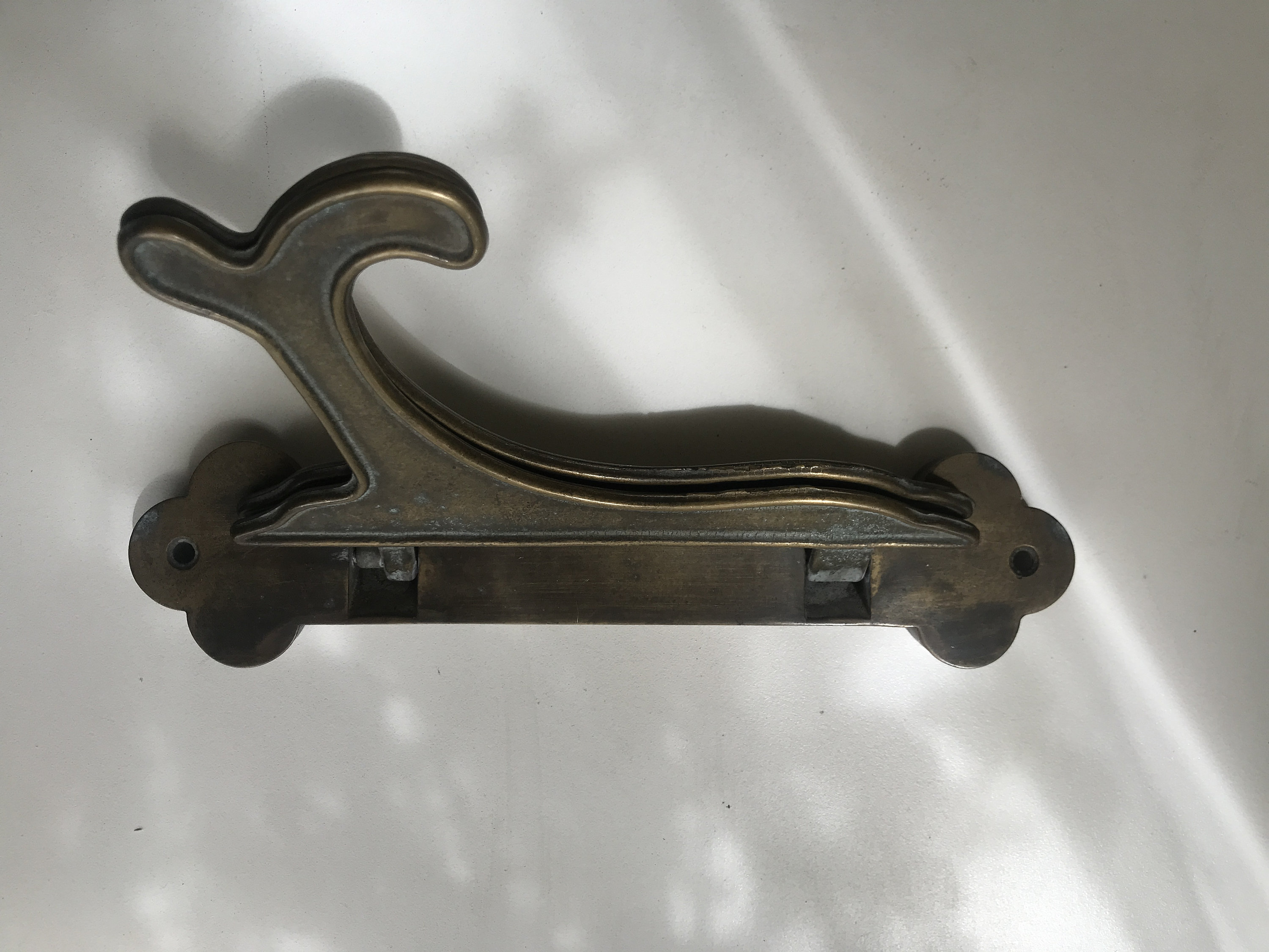 Vintage iron / metal / brass wall plate holder support Etsy
