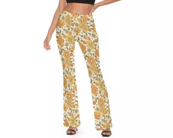 Floral Flare Pants - Etsy