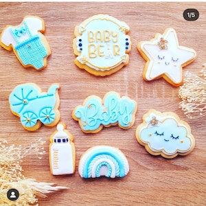 Baby boy cookies 8 pieces