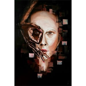 Extra large oil painting on canvas wall art decor amazing portrait Large Painting