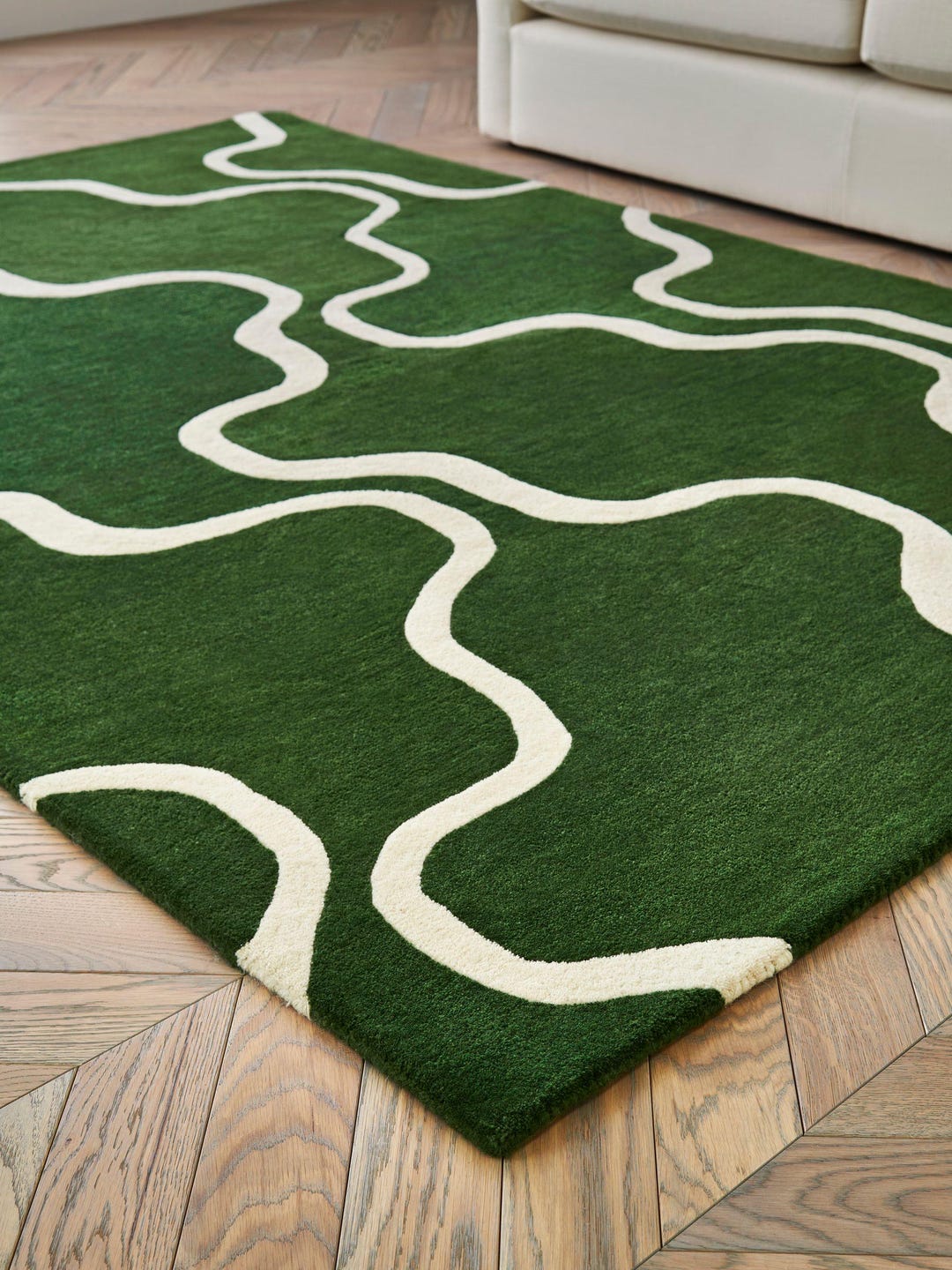 Sophie Modern Hand Tufted Area Rug for Living Room , Bedroom Hallway ...