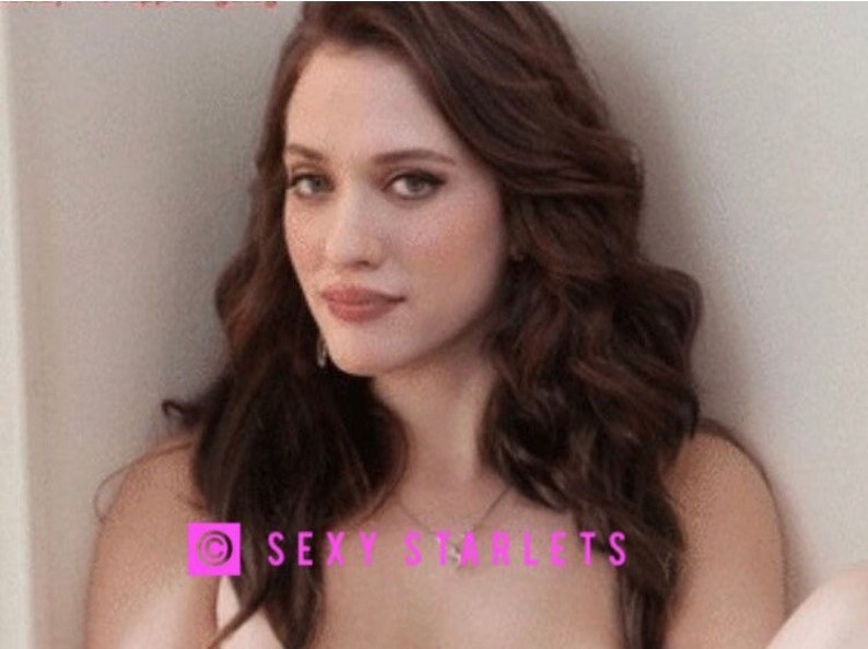 KAT DENNINGS Topless Photo Sexy American Actress 2 Broke Girls Etsy