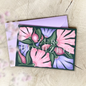 Hochzeitskarte "Blumen"