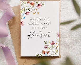 Hochzeitskarte Glückwunschkarte – Wildblumen