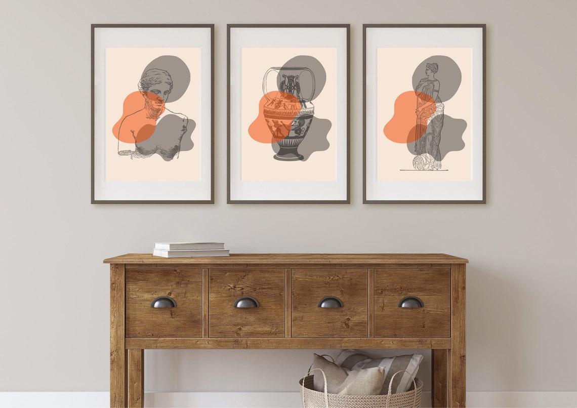 Greek Statue Prints Greek Mythology Art Hellenistic Wall Etsy