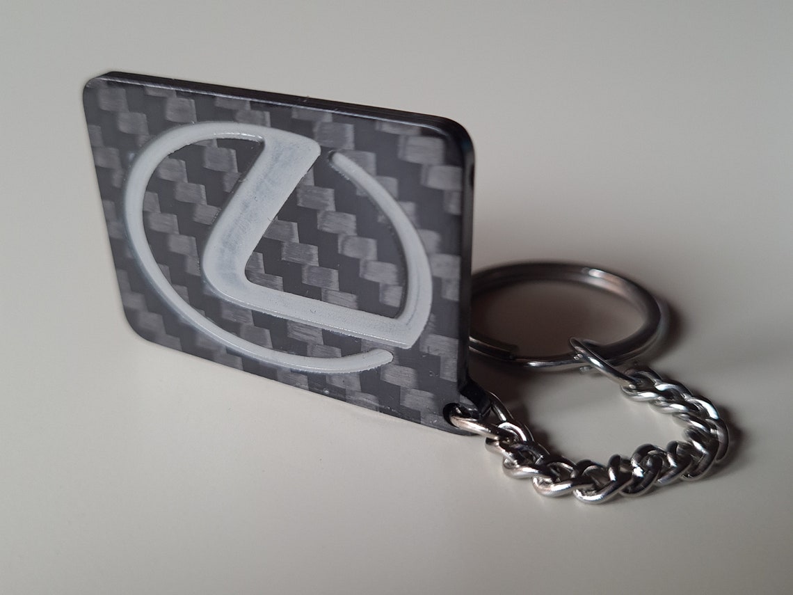 Custom made carbon fiber keychain Lexus Etsy