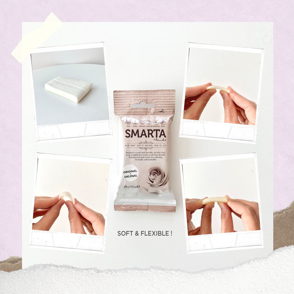 Smarta Air Dry Soft Modeling Clay 100g Etsy