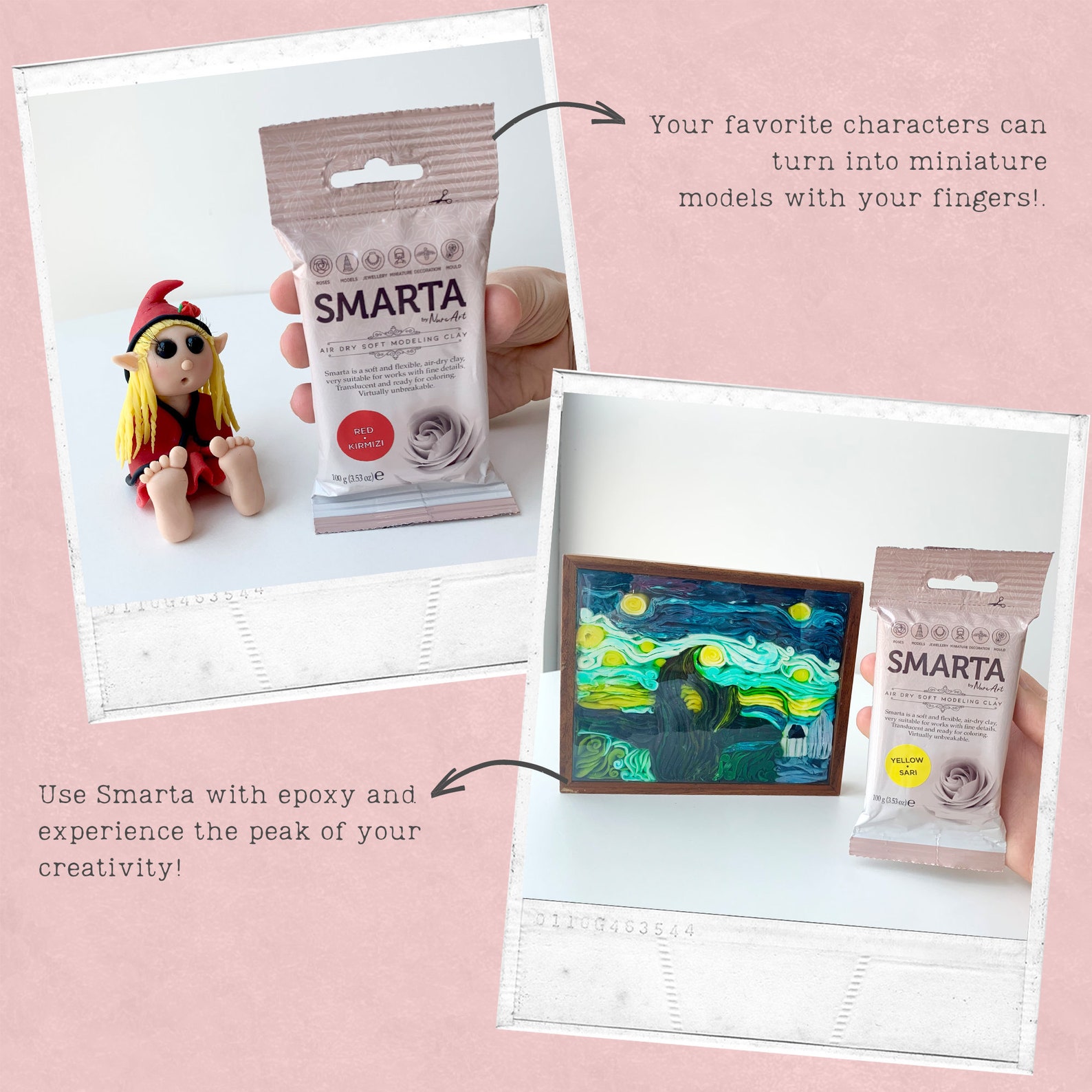Smarta Air Dry Soft Modeling Clay 100g Etsy