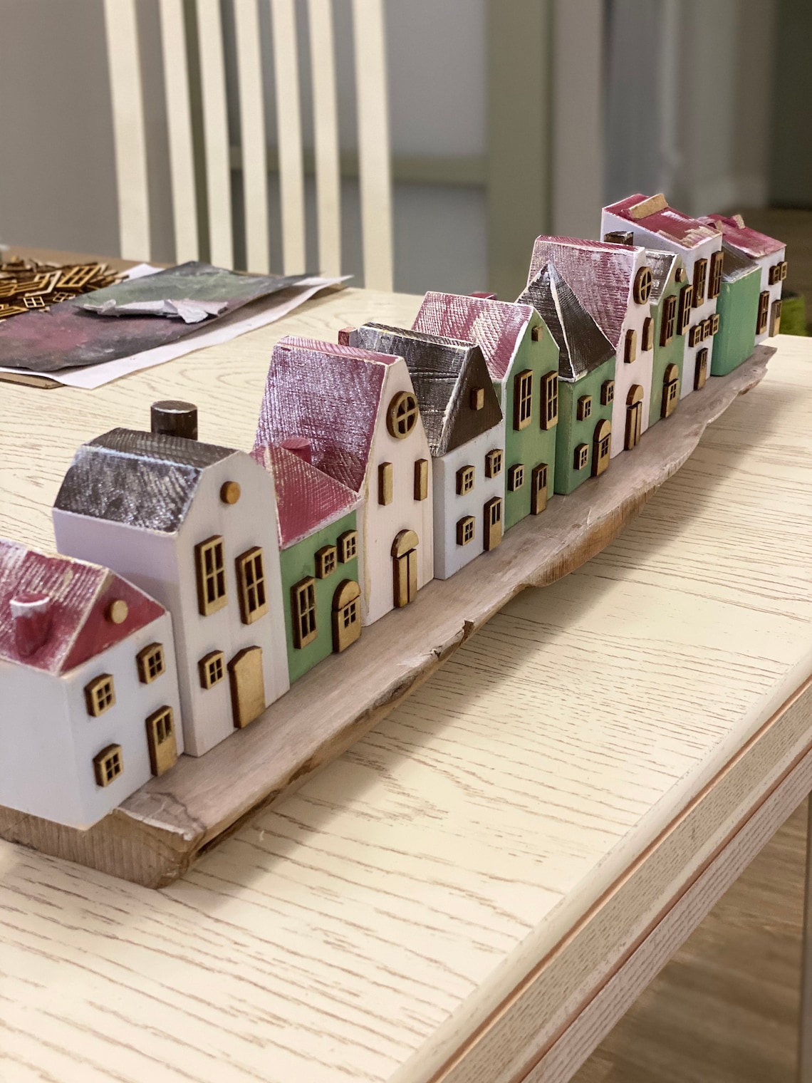 Personalized Christmas Village Houses 