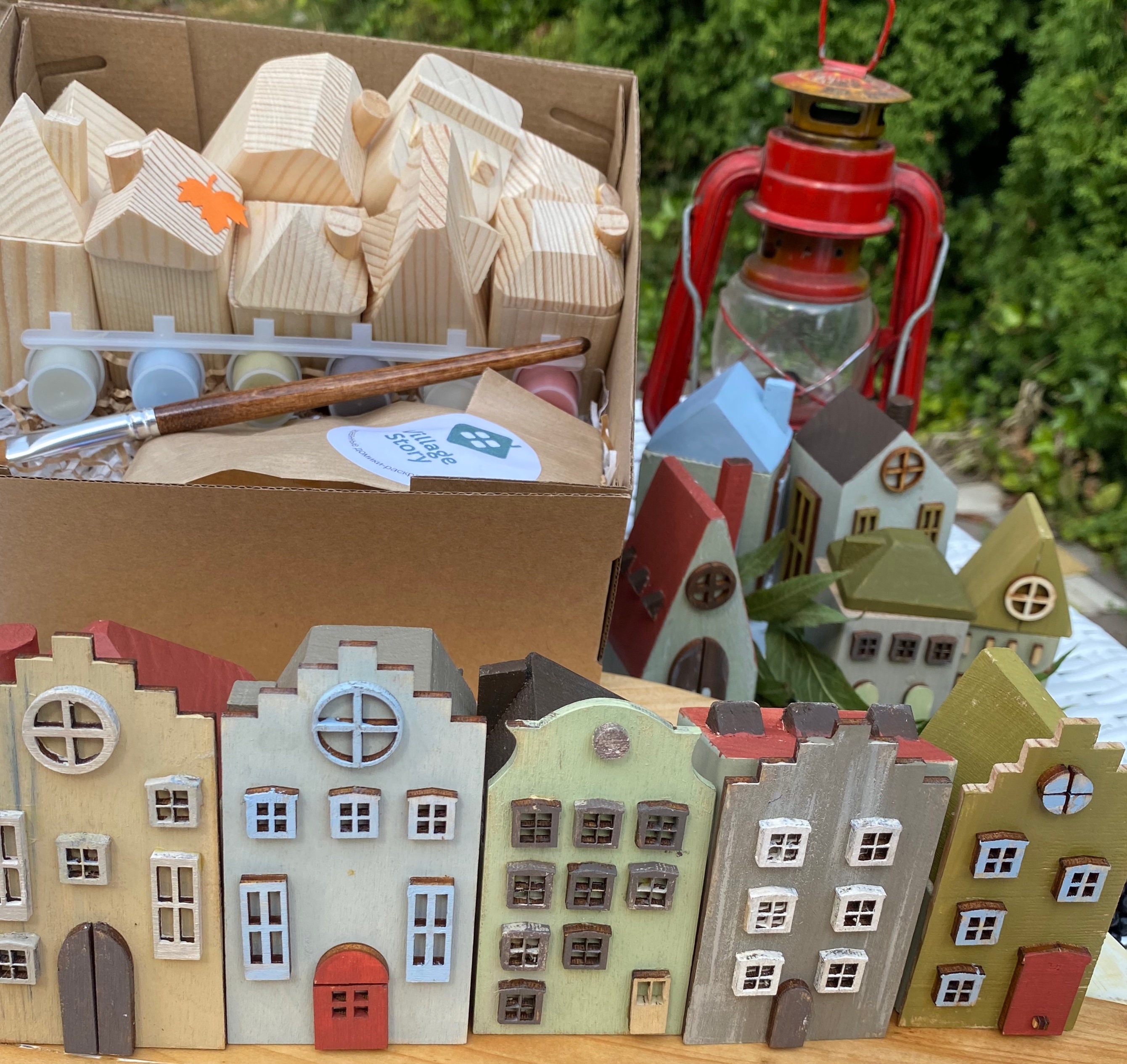 Small Wooden Houses Kids Craft Kit Provence Tiny House DIY | Etsy