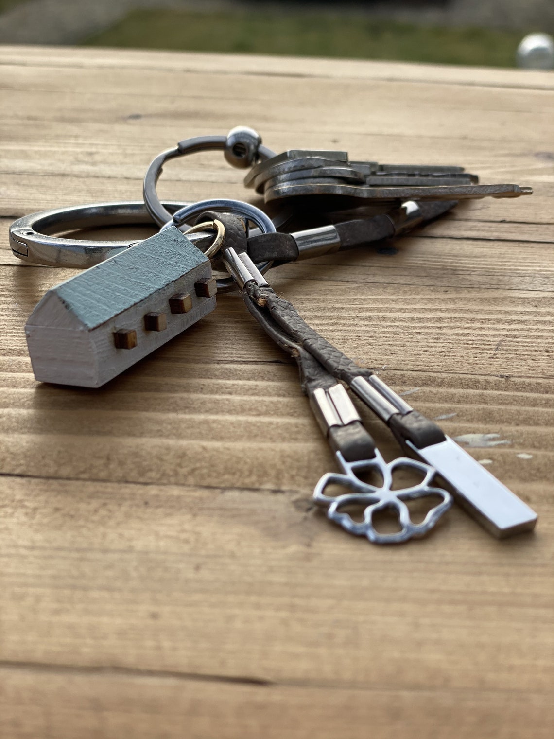 Set of 6 Wooden Houses Camping Key Chain Customize Key Chain Etsy