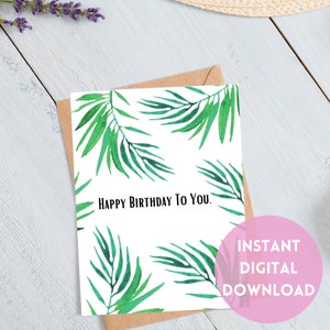 Download digital de cartão de feliz aniversário