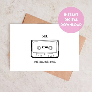 velho. mas ainda assim legal. Cartão de aniversário/felicitações, download digital instantâneo