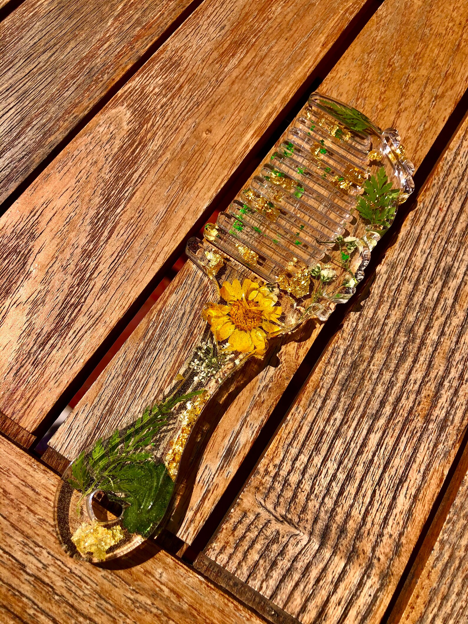 Resin Comb Custom Handmade Resin Flower Comb Etsy