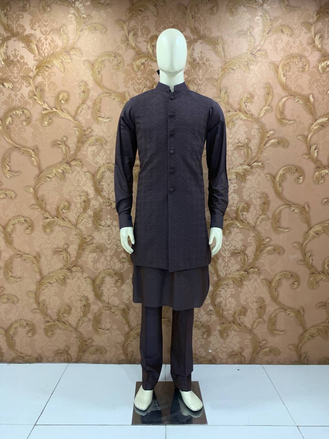 Kurta Pajama For Men Sherwani For Men Nehru Jacket BandhGala Etsy