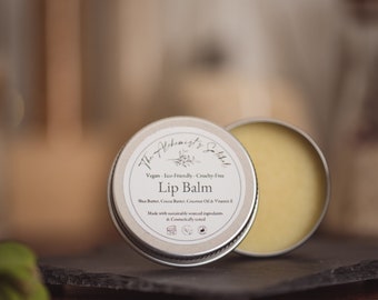 Vegan, Sustainable Lip Balm, Chocolate scent, Organic, Nourishing, Healing Salve, Hand-poured, Chapped Lip Butter, Eco-friendly, Small Gift