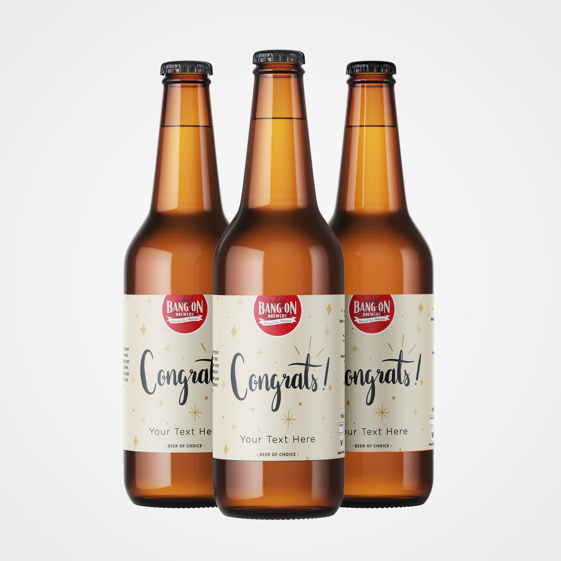 Personalised Congratulations Beer Bottle Customised Etsy