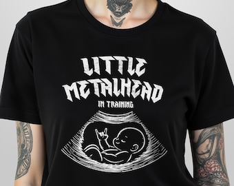 Camiseta para futura mamãe metaleira, Camiseta para anúncio de gravidez, Camiseta de maternidade, Camiseta para barriga de grávida