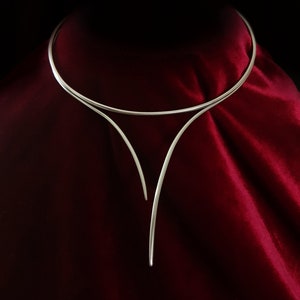 Metal Choker- Torgue Collar Necklace- Open Cuff Choker - Gift for her - Asymmetric Necklace