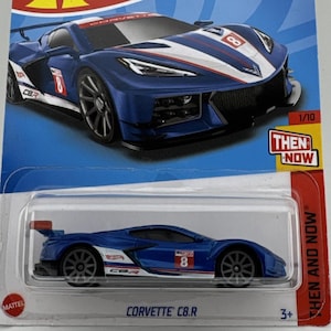 Hot Wheels Corvette C8.R HW Then and Now Blue Collector's Edition, idea regalo di Natale