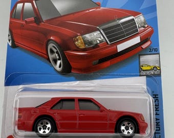 Hot Wheels Mercedes Benz 500 E Factory Fresh 2/10 – 1:64 Scale Die-Cast Car In Red