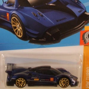 Hot Wheels Pagani Zonda R Racing Car Hw Turbo Dark Blue - Collector&#39;s Edition