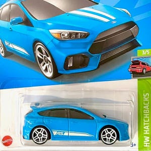 Hot Wheels Ford Focus RS Blå HW Halvkombi Samlarutgåva