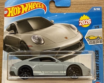 Hot Wheels Porsche 911 Carrera T – Satin Grey, Factory Fresh
