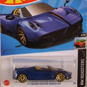 Hot Wheels Pagani Huayra Roadster Hw Roadsters Blue - Collector's Edition Christmas Gift Idea