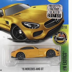 Hot Wheels Mercedes-AMG GT Hw Exotics Yellow - Collector&#39;s Edition