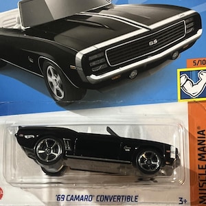 Hot Wheels Black 1969 Camaro - Etsy