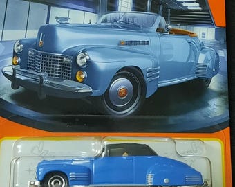 Matchbox 1941 Cadillac Series 62 Convertible Coupe - 1:64 Scale Die-Cast Metal Car (Blue) - View #8