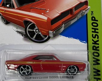 ホット ウィール 1974 ブラジル ダッジ チャージャー - 赤と黄色の