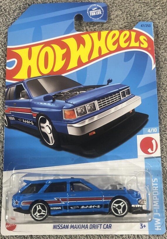 Hot Wheels Nissan Maxima Drift Car Hw J-Imports Blue - Collector's Edition