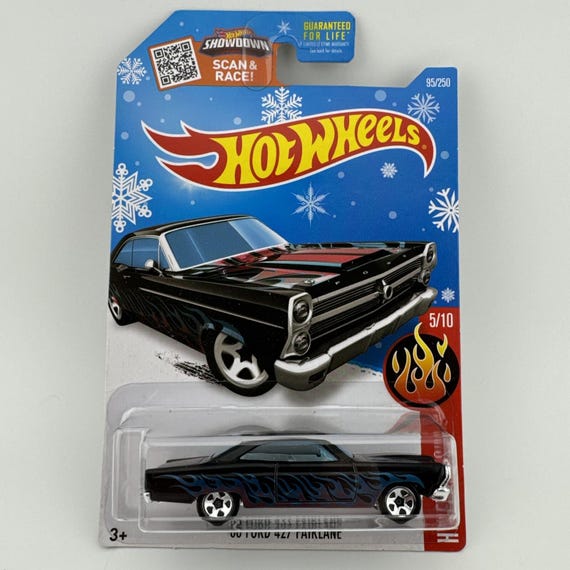 Hot Wheels 1966 Ford 427 Fairlane HW Flames Black Collector's Edition