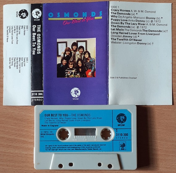 The Osmonds – Our Best To You MGM Records – ACBC 00212 Vintage 1974 Audio Cassette Tape Perfect Birthday Gift