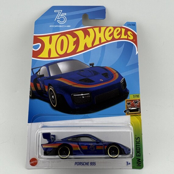 Hot Wheels Porsche 935 Blue w/Black AD Spoke Wheels HW Exotics Collector's Edition