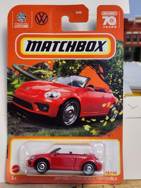 Matchbox Volkswagen Beetle Convertible MBX 70 Years - Red - Collector's Edition