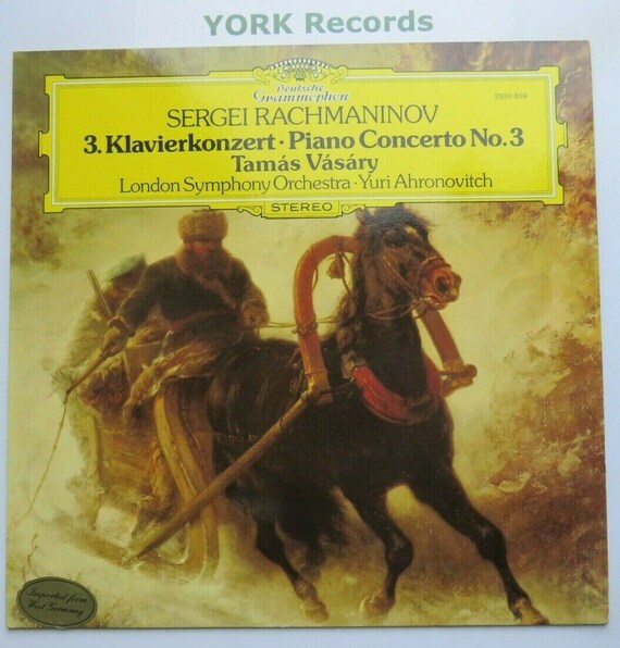 RACHMANINOV - Piano Concerto No 3 Tamas Vasary , Yuri Ahronovitch DG 2530 859 Vinyl LP (12") Christmas Gift Ideas