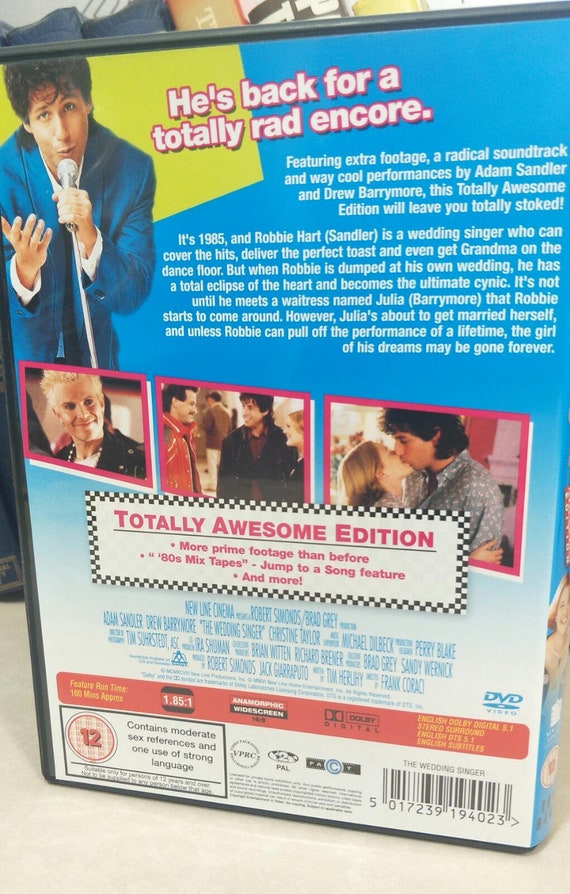 The Wedding Singer totally Awesome Ed. 1998 Adam Sandler DVD