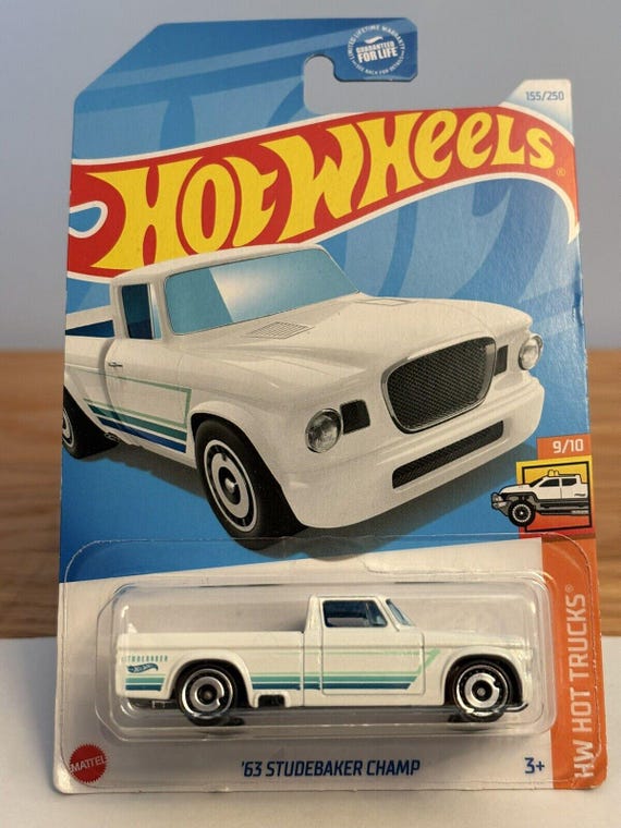 Hot Wheels 1963 Studebaker Champ Hw Hot Trucks - White - Collector's Edition