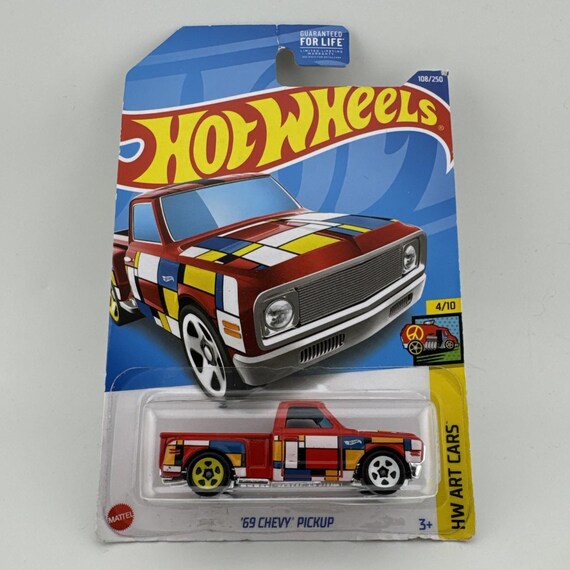 Hot Wheels 1969 Chevy Pickup HW Art Cars Red Collector's Edition