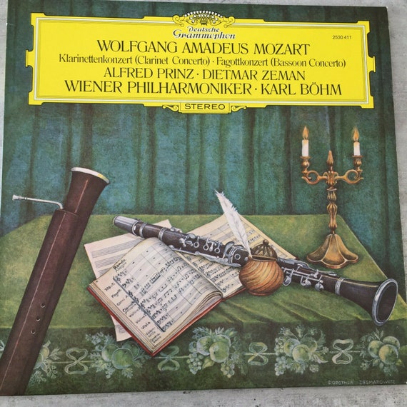 MOZART: Klarinetten- / Fagottkonzert - Prinz/Zeman/Böhm DG 2530 411 Stereo Vinyl LP (12") s