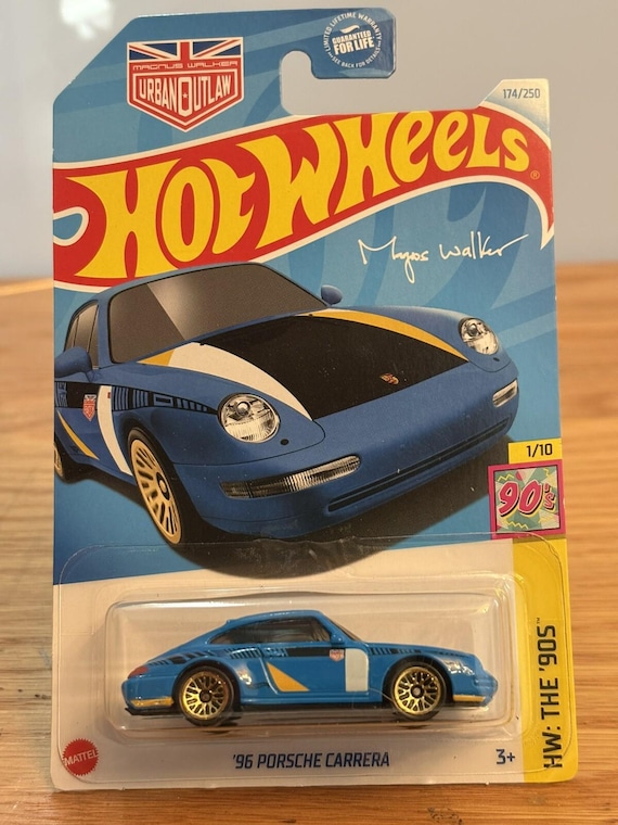 Hot Wheels 1996 Porsche Carrera Urban Outlaw HW The 90's - Blue - Collector's Edition